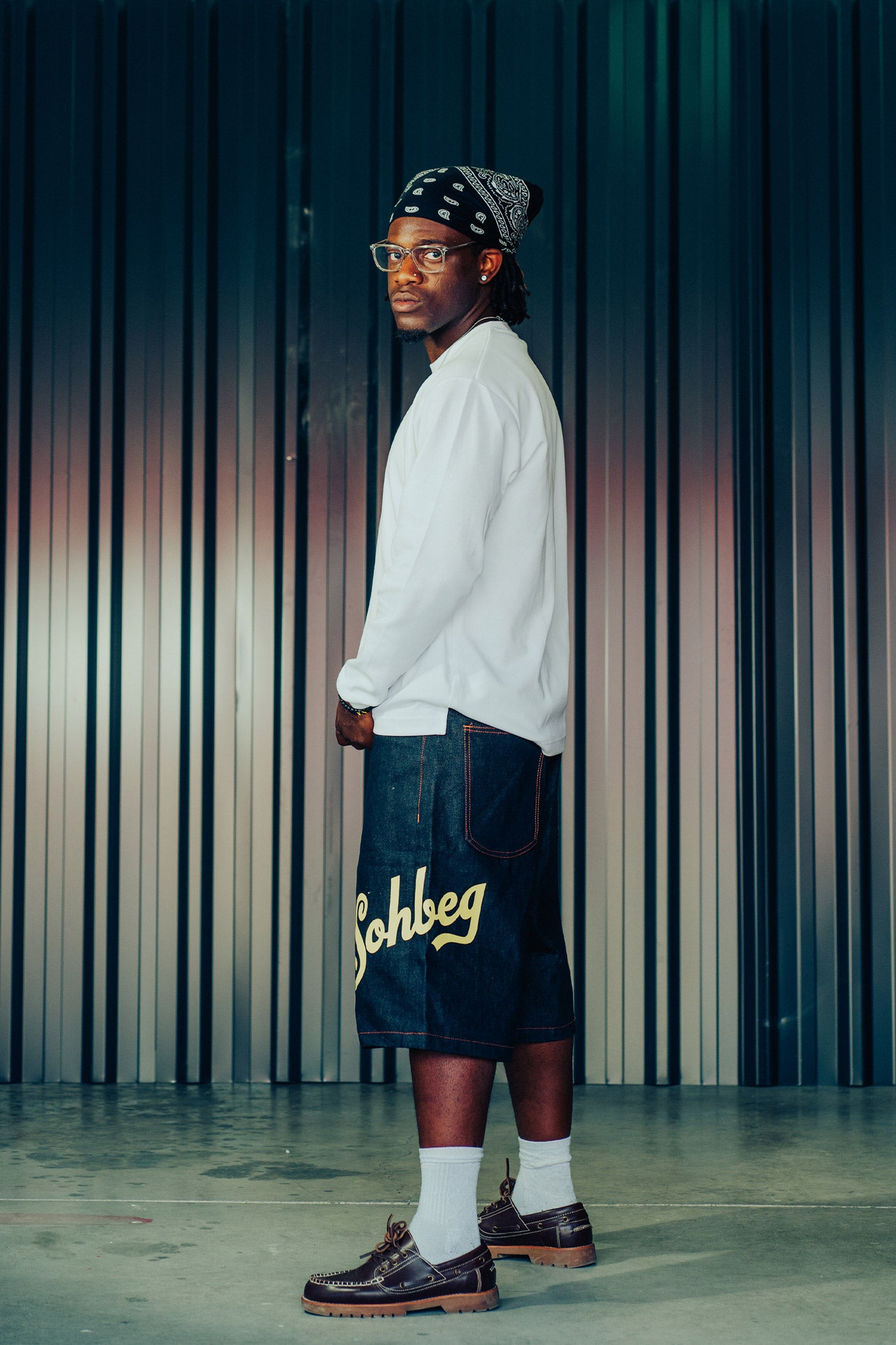 COPPER RAW DENIM JORTS