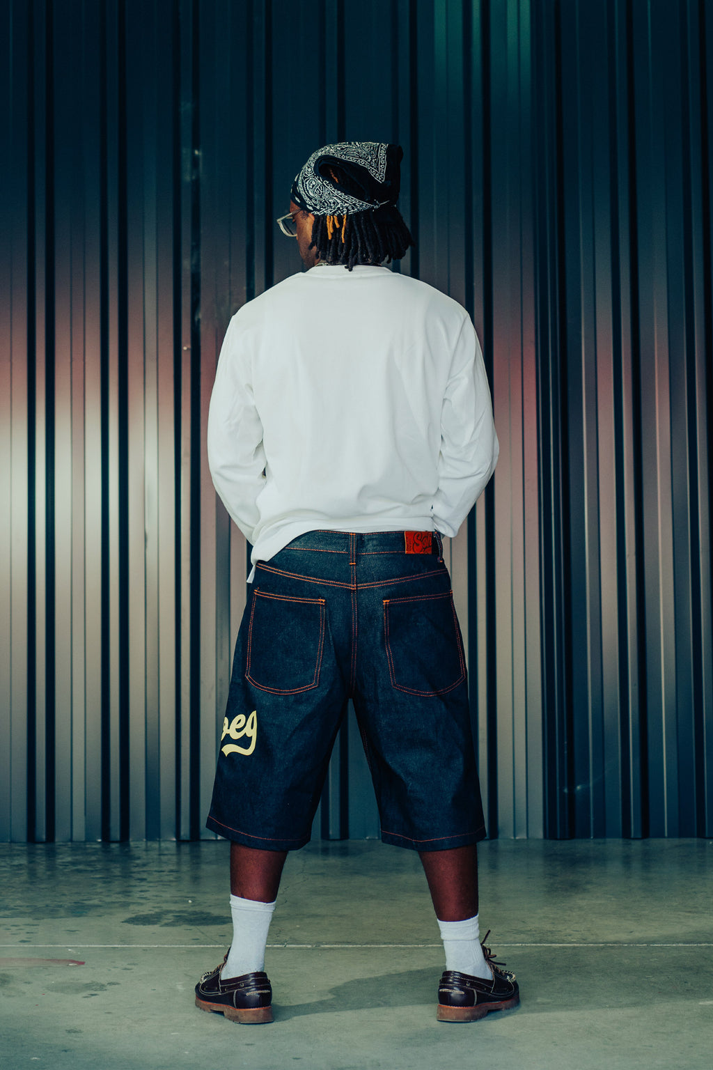 COPPER RAW DENIM JORTS